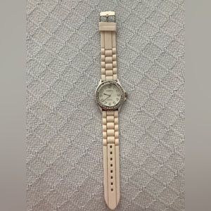 White costume jewelry watch